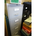 ProSource Vertical Grey Filing Cabinet 18 x 26.5 x 52